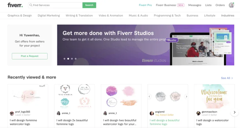 Fiverr 篩選條件