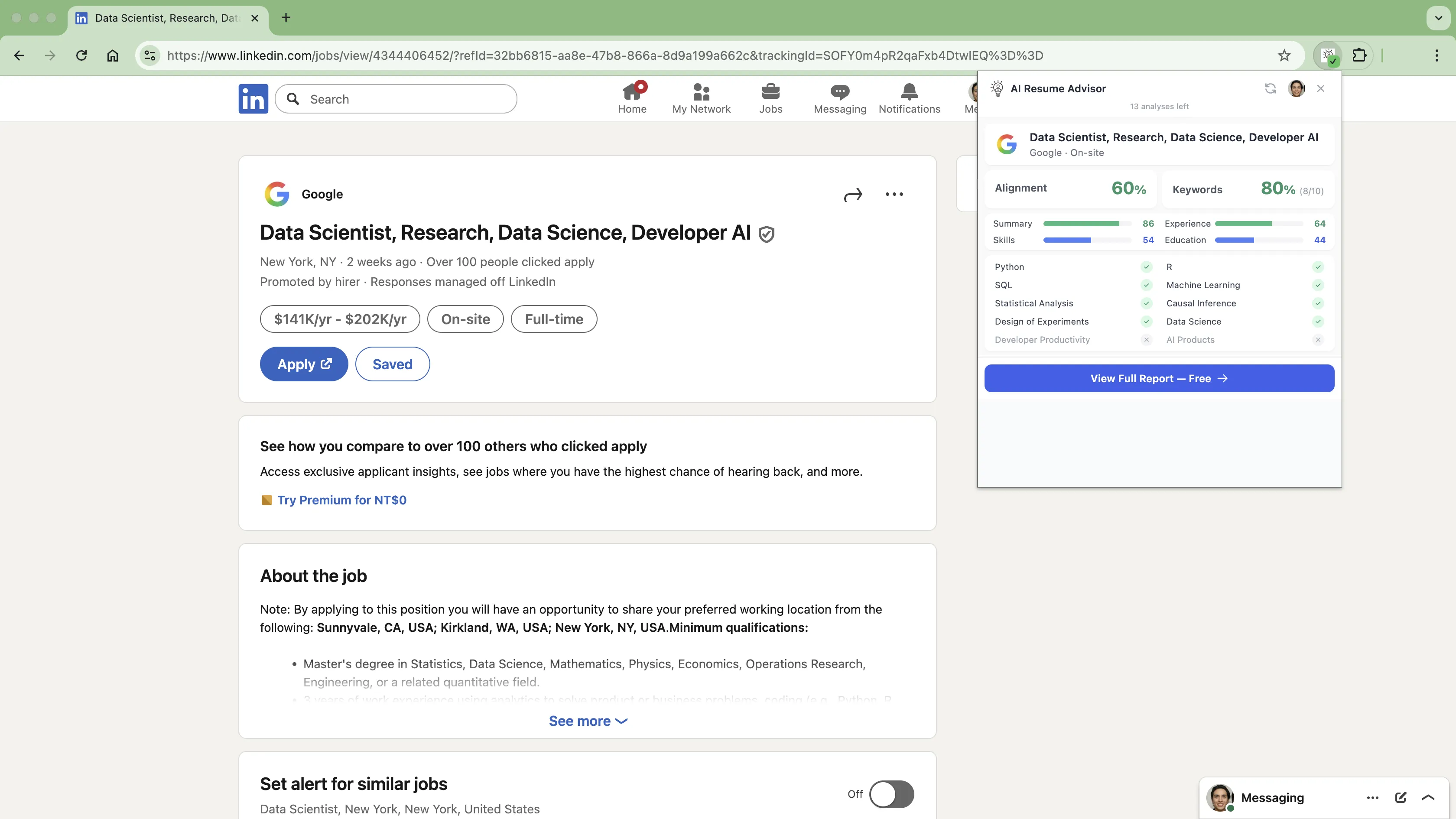 LinkedIn Resume Checker